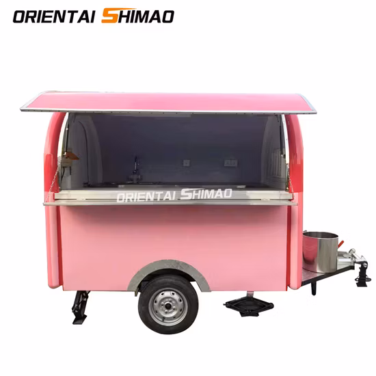 오리엔탈 시마오 라운드 코너 스퀘어 모바일 패스트 푸드 트레일러 판매